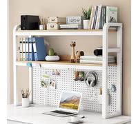 GUODDM Organizzatore Da Scrivania, Libreria A 2 Livelli Per Scrivania PC, Scaffale Multifunzionale Per Organizzazione E Esposizione Di Articoli Da Ufficio(D,55 * 24 * 100cm)