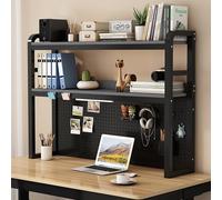 GUODDM Organizzatore Da Scrivania, Libreria A 2 Livelli Per Scrivania PC, Scaffale Multifunzionale Per Organizzazione E Esposizione Di Articoli Da Ufficio(A,95 * 24 * 100cm)