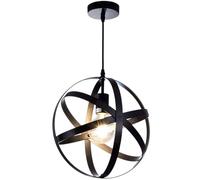 GUODDM Plafoniera, Moderna, Industriale, dalle Forme Cave, con Lunghezza Regolabile, Lampada A Sospensione Rotonda con Attacco E27, per Soggiorno, Cucina, Camera da Letto, Salotto