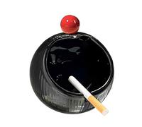 GUODDM Posacenere in Ceramica da Parete, Non Richiede Foratura, Sicurezza per Interni Ed Esterni, Ideale per La Ristorazione E La Casa, Salvaspazio(Black)