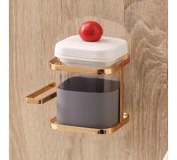 GUODDM Posacenere in Vetroceramica A Due Scomparti - da Parete per WC, con Coperchio Antivento E Struttura in Acciaio Inossidabile, Sicuro per Interni Ed Esterni, Ideale per La Ristorazione(C)