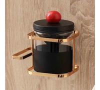 GUODDM Posacenere in Vetroceramica A Due Scomparti - da Parete per WC, con Coperchio Antivento E Struttura in Acciaio Inossidabile, Sicuro per Interni Ed Esterni, Ideale per La Ristorazione(B)