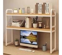 GUODDM Scaffale/libreria da Scrivania A 2 Livelli - Organizer da Scrivania, Espositore Aperto, Libreria da Banco Regolabile, Ripiano Organizer da Scrivania Multiuso (Color : A, Size : 75X25X90cm)