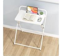 GUODDM Scrivania Pieghevole In Legno, Piccoli Comodini, Con Fessura Per IPad, Semplici Scrivanie Da Ufficio, Ideali Per La Formazione In Istituti Scolastici Con Spazi Ridotti(B,65 * 47 * 79CM)