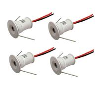 GUODDM Set da 4/6 Mini Faretti LED - Lampada Segnapasso da 1W, Faretto A Incasso, Downlight da Soffitto, Luce Nascosta per Pareti E Soffitti - Ideale per Vetrine Espositive(4pcs-White,DC12V-White)