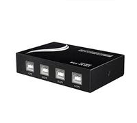 GUODDM Sincronizzatore USB - Switch/Distributore KVM, 4/8/16 in 2 out DNF Multi Open Synchronizer, Tastiera Mouse SYNC Controller, Plug And Play Nero DNF Synchronizer (Size : 4 Ports)