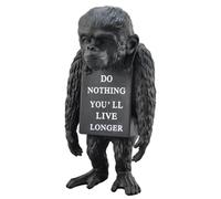 GUODDM Statuette Statua Artistica - Sculture Di Scimmie Orango, Ornamenti Da Collezione Di Animali For La Casa, L'ufficio, Resina Bronzata Da Collezione, Accessori Decorativi Regalo(A)