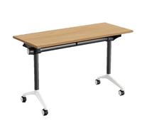 GUODDM Table De Conférence Pliante - Bureau De Salle De Conférence, Grandes Tables De Réunion Mobiles Modernes, Table De Séminaire En Acier Avec Roulettes Silencieuses, Pour Bureau(140 * 60 * 75CM)