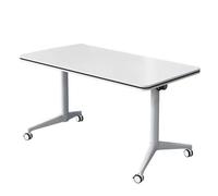 GUODDM Table De Conférence Pliante - Bureau De Salle De Conférence, Grandes Tables De Réunion Mobiles Modernes, Table De Séminaire En Acier Avec Roulettes Silencieuses, Pour Bureau(120 * 60 * 74CM)