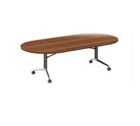 GUODDM Tavolo Da Conferenza Pieghevole Ovale - Scrivania Multifunzionale for Corsi Di Formazione, Telescopica E Modulare for Istituzioni, Ampia Sala Riunioni Con Ruote Silenziose(A,140 * 100 * 75CM)