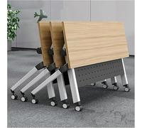 GUODDM Tavolo Da Conferenza Pieghevole - Scrivania Per Sala Riunioni Con Piano Ribaltabile E Ruote Silenziose, Per Ufficio/istituto Scolastico(B3PCS,140 * 50 * 75CM)
