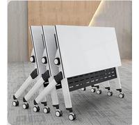 GUODDM Tavolo Da Conferenza Pieghevole - Scrivania Per Sala Riunioni Con Piano Ribaltabile E Ruote Silenziose, Per Ufficio/istituto Scolastico(A3PCS,120 * 40 * 75CM)
