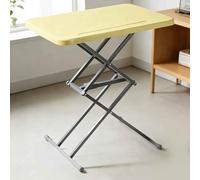 GUODDM Tavolo Pieghevole, Scrivania Da Pranzo Per Piccoli Appartamenti Regolabile In Altezza, Contenitore Portatile In Plastica Per Esterni, Tavolino Per Camper E Camion(Yellow)