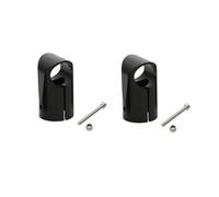 GUOFHUIO 2 pezzi di treppiede in alluminio a T da 20 a 20/25 a 20/25 a 25 mm, giunto a T, clip di collegamento for tubo in carbonio a tre vie for UAV multiasse RC(Black 25 to 20mm)