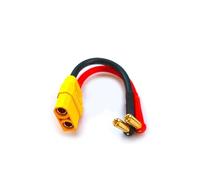 GUOFHUIO Cavo adattatore for batteria RC da 1 pezzo, spina maschio a banana saldata ad angolo retto da 4 mm e 5 mm for connettore femmina a T XT60 con filo da 10 cm da 12 AWG(5mm to XT90 Female)