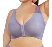 GUOGAOzz Reggiseno Modellante con Chiusura Frontale Senza Cuciture e Incrocio sul Retro, Reggiseno correttore della Postura a Copertura Totale, Comfort e Sostegno per l'uso Quotidiano (Blue,XL)