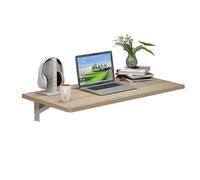 GUOGLZ Wall-mounted Drop-leaf Table, Folding Wall Table Wall Mounted Saving, Fold Down Dining Tables Laundry Folding Table With Metal Bracket For Apartment Study Bedroom