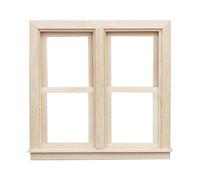 Guohetuk Modello di Finestra in Legno in Miniatura per Casa delle Bambole, Stile B