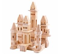 Guohetuk Set di Blocchi in Legno per Medievale con Sezioni Sovrapposte Gioco Manuale per Bambini atto per La Scuola E Il Gioco a Casa, Stile A
