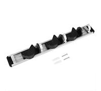 GUOHOQIX Porta Scopa da Parete, Ganci in Alluminio Premium con Impugnature in ABS, Impugnatura a Frizione Regolabile Automatica per Conservazione, Organizza Strumenti per la (Tre fori e quattro