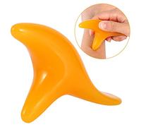 GUOHOQIX Strumento per massaggio con digitopressione, per Gua Sha, legno, massaggiatore per corpo e piedi, alleviare la tensione muscolare, stimolare il metabolismo (gialla)