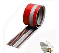 guoiooi Profilo for gradini in Gomma vinilica Fosforescente, Protezione autoadesiva for Bordi Scale for Interni/Esterni, Profilo for gradini.(Brown,55in/1.4m)