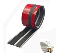 guoiooi Profilo for gradini in Gomma vinilica Fosforescente, Protezione autoadesiva for Bordi Scale for Interni/Esterni, Profilo for gradini.(Schwarz,65in/1.65m)