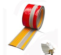 guoiooi Profilo for gradini in Gomma vinilica Fosforescente, Protezione autoadesiva for Bordi Scale for Interni/Esterni, Profilo for gradini.(Yellow,75in/1.9m)