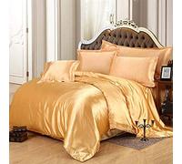 GUOJM LETTH SHECH SEET Regina, Set Set Set Set Set Coperchio Freda FLATTUATA Folla Twin FULLEGINE FULLEGE 4PCS Set BLACO 100% GOLD-10-KE Flat 4PCS