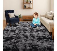 GUOJUN Tappeto Salotto Moderno 490 x 490 cm Antiscivolo, Morbido, a Pelo Lungo Tappeti Salotto Shaggy Look Minimalista, Facile da Pulire per Soggiorno, Camera da Letto, Grigio Scuro