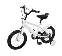 Guoked Bicicletta per bambini da 14 pollici, altezza regolabile da 43 a 49 cm, bicicletta da apprendimento per attività all'aperto, con ruote di supporto per equitazione, lezione e tempo libero