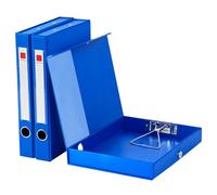 GUOKOFF Scatola Archivio A4, 3 Pezzi Scatola Archivio con Coperchio, Dorso da 45 mm, Raccoglitori Documenti, Cartella Portaprogetti Scatole (Blu)