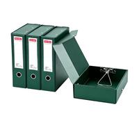 GUOKOFF Scatola Archivio A4, 4 Pezzi Scatola Archivio con Coperchio, Dorso da 88 mm, Scatole per Documenti archivio, Cartella Portaprogetti Scatole per ufficio, Scuole (Verde)