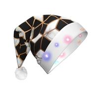 GUOLGP 3d Marmo Modello Stampa Cappello Di Natale Incandescente Partito Per Feste Di Natale Incontri Di Capodanno Celebrazioni