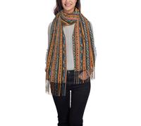 GUOLGP Africano Nazionale Modelli Stampa Elegante Fringe Sciarpa Scialle Wrap per le Donne Inverno Versatile Moda Accessorio Regalo