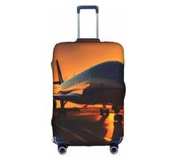 GUOLGP Airplane at Sunset Stampa Cerniera Nascosta Copertura Decorativa Valigie Lavabile Viaggio Bagaglio Protector, bianco, XL