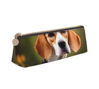 GUOLGP Astuccio a triangolo con stampa di cane Beagle, grande capacità, 21 x 5,6 x 6,1 cm, per tutti i giorni
