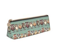 GUOLGP Astuccio a triangolo con stampa di gufi, grande capacità, 20,3 x 5,6 x 6,1 cm, per tutti i giorni