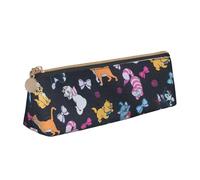 GUOLGP Astuccio a triangolo con stampa di un gatto dei cartoni animati, grande capacità, 20,3 x 5,6 x 6,1 cm, per tutti i giorni