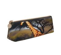 GUOLGP Astuccio con stampa di giraffa africana, elegante, grande capacità, 20,3 x 5,6 x 6,1 cm, astuccio triangolare Daily Essentials