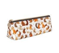 GUOLGP Astuccio con stampa di scoiattoli carini, alla moda, grande capacità, 20,3 x 5,6 x 6,1 cm, astuccio triangolare per tutti i giorni