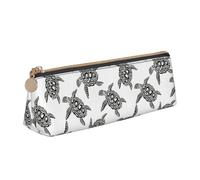 GUOLGP Astuccio con stampa di tartarughe marine e animali, grande capacità, 20,3 x 5,6 x 6,1 cm, astuccio triangolare Daily Essentials