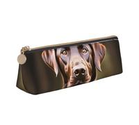 GUOLGP Astuccio con stampa labrador retriever marrone, grande capacità, 20,3 x 5,6 x 6,1 cm, astuccio triangolare Daily Essentials