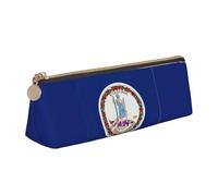 GUOLGP Astuccio elegante con stampa della bandiera della Virginia, grande capacità, 20,3 x 5,6 x 6,1 cm, astuccio triangolare per tutti i giorni