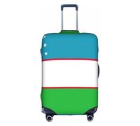GUOLGP Bandiera della Repubblica di Uzbekistan Stampa Cerniera Nascosta Copertura Decorativa Valigia Copertura Lavabile Viaggio Bagaglio Protector, bianco, L