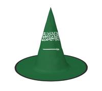 GUOLGP Bandiera dell'Arabia Saudita Stampa Elegante Cappello Da Strega Di Halloween Per Feste Carnevale E Cosplay Leggero Pieghevole
