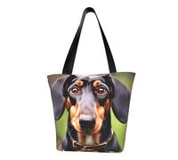 GUOLGP Bassotto Weiner Pet Dogs Stampa Estate Borsa a Tracolla Viaggio Tote Spiaggia Escursioni Quotidiane Pendolari Donne Uomini Accessorio