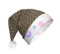 GUOLGP Bassotto Weiner Pet Dogs Stampa Uomini Donne Led Cappello di Natale Per Feste Festa di Babbo Natale Cappelli Forniture Celebrazioni
