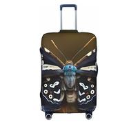 GUOLGP Bella falena stampa ali nascoste cerniera decorativa valigia copertura lavabile viaggio bagagli Protector, bianco, M