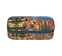 GUOLGP Bella stampa italiana elegante grande capacità astuccio spazioso studio penna sacchetto scuola forniture viaggio, Nero , Taglia unica